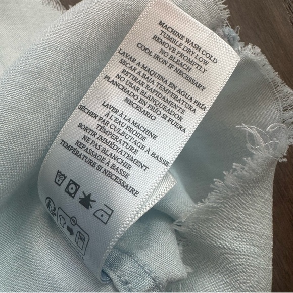 Rails Light Blue Frayed Hem Shirt Dress - Picture 10 of 11